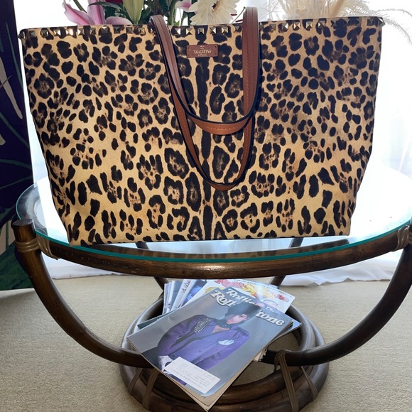 Valentino Handbags - 100% Authentic. Valentino Leopard canvas tote.